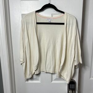 Isaac Mizrahi Women's Cream Sweater/shrug